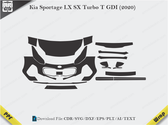 Kia Sportage LX SX Turbo T GDI (2020) Car PPF Template