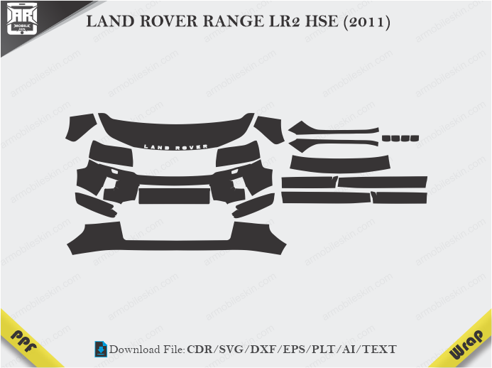 LAND ROVER RANGE LR2 HSE (2011) Car PPF Template