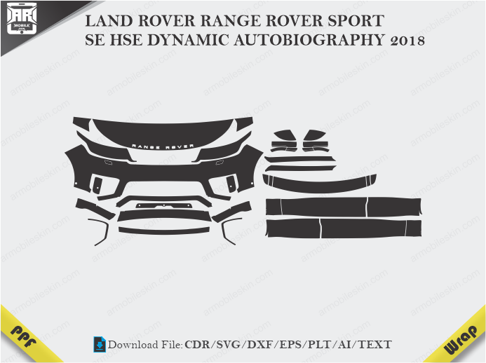 LAND ROVER RANGE ROVER SPORT SE HSE DYNAMIC AUTOBIOGRAPHY 2018 Car PPF Template