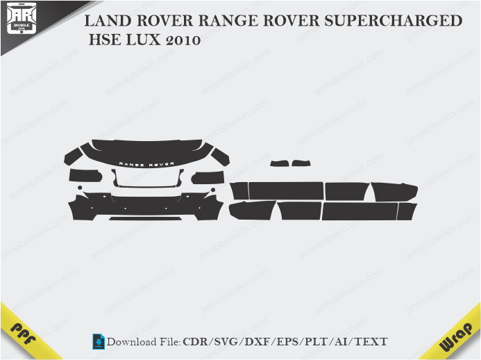 LAND ROVER RANGE ROVER SUPERCHARGED HSE LUX 2010 Car PPF Template