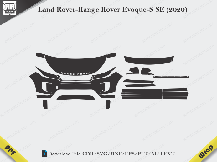 Land Rover-Range Rover Evoque-S SE (2020) Car PPF Template