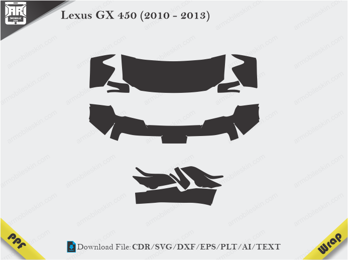 Lexus GX 450 (2010 - 2013) Car PPF Template