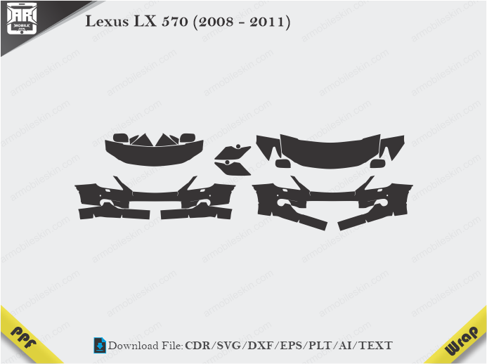 Lexus LX 570 (2008 - 2011) Car PPF Template