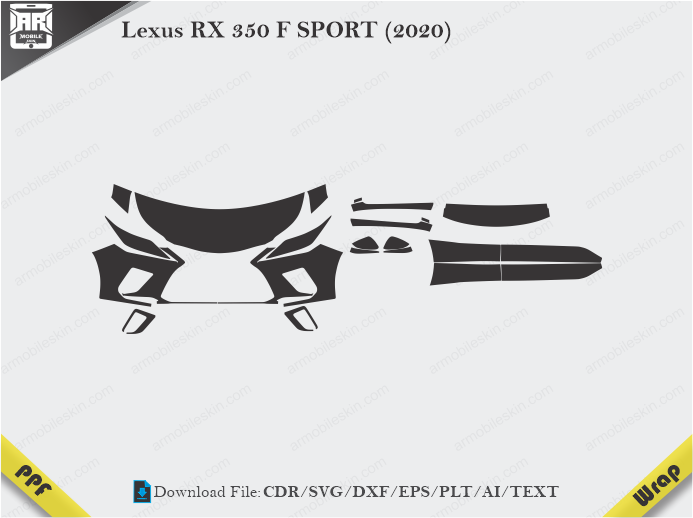 Lexus RX 350 F SPORT (2020) Car PPF Template