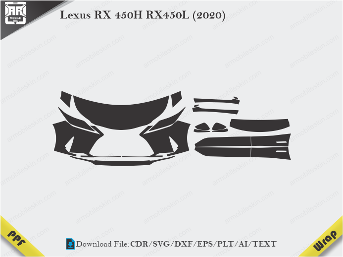 Lexus RX 450H RX450L (2020) Car PPF Template