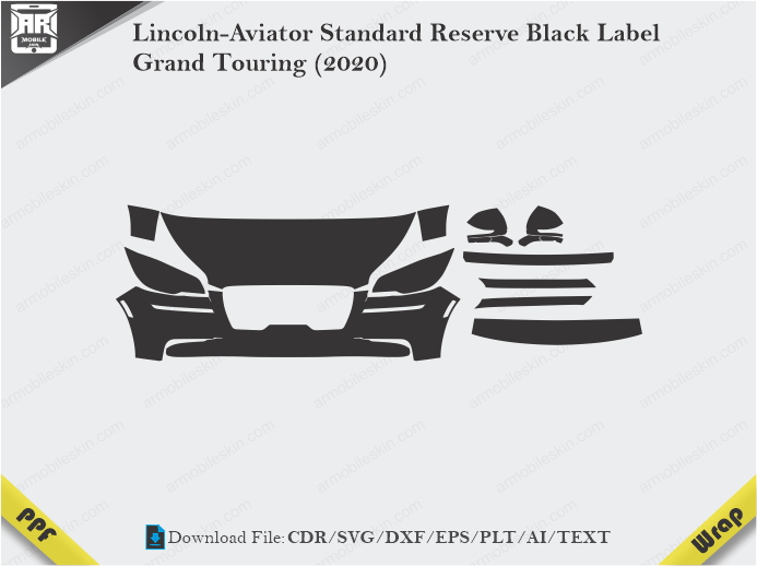 Lincoln-Aviator Standard Reserve Black Label Grand Touring (2020) Car PPF Template