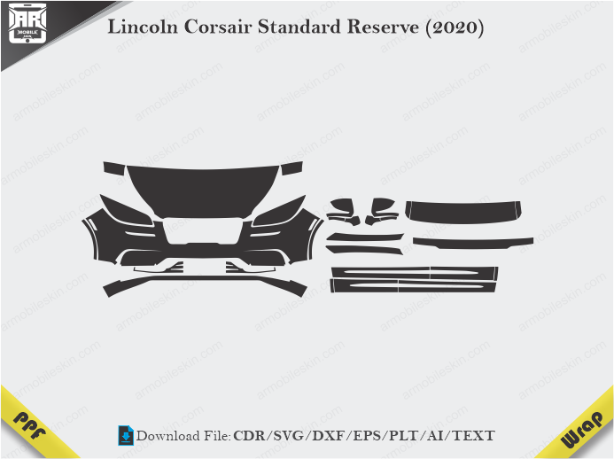 Lincoln Corsair Standard Reserve (2020) Car PPF Template