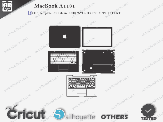 MacBook A1181 Skin Template Vector
