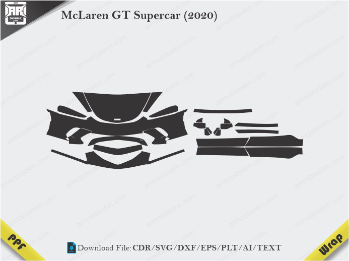 McLaren GT Supercar (2020) Car PPF Template