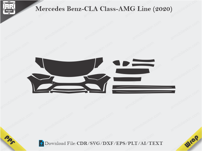 Mercedes Benz-CLA Class-AMG Line (2020) Car PPF Template