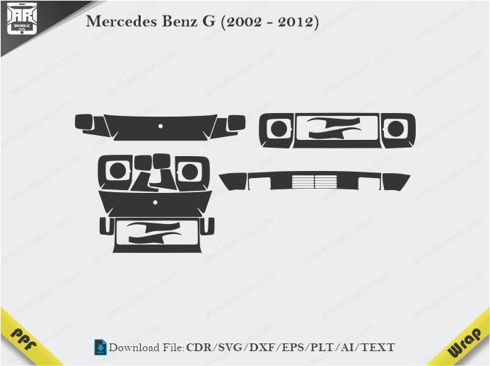 Mercedes Benz G (2002 - 2012) Car PPF Template