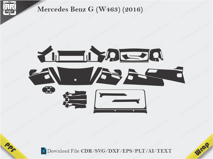 Mercedes Benz G (W463) (2016) Car PPF Template