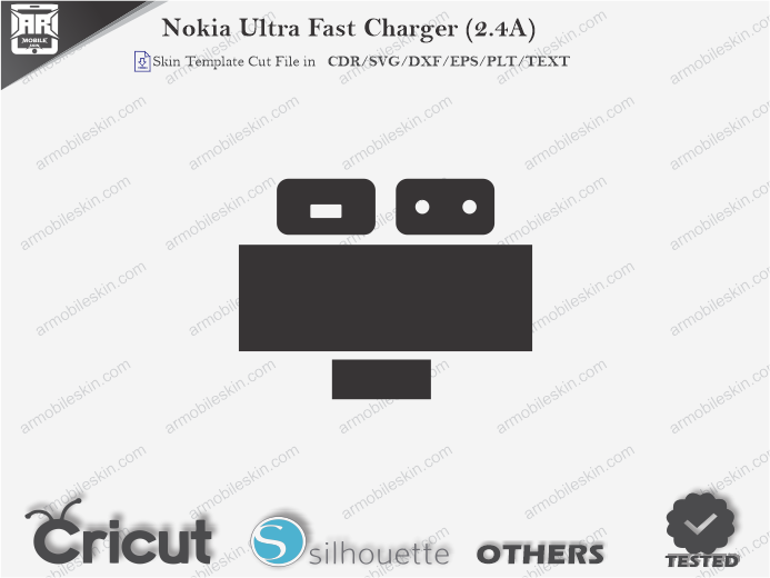 Nokia Ultra Fast Charger (2.4A) Skin Template Vector