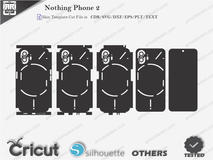 Nothing Phone 2 Skin Template Vector