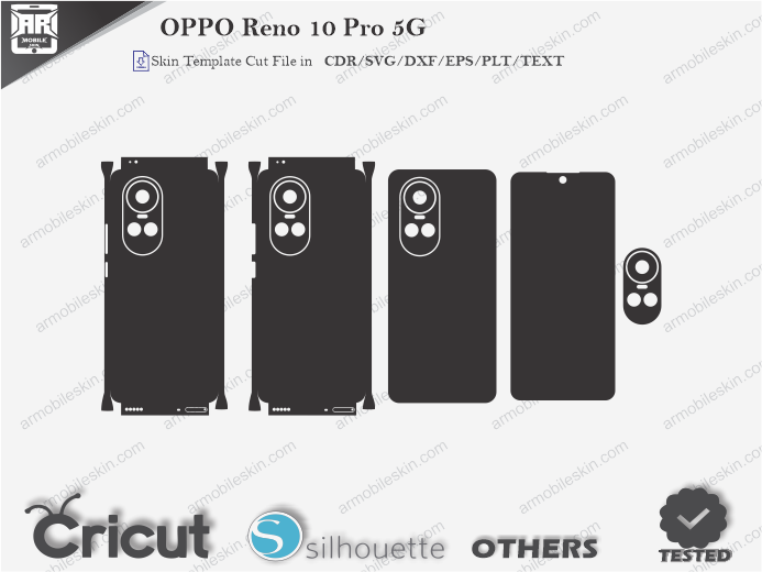 OPPO Reno 10 Pro 5G Skin Template Vector