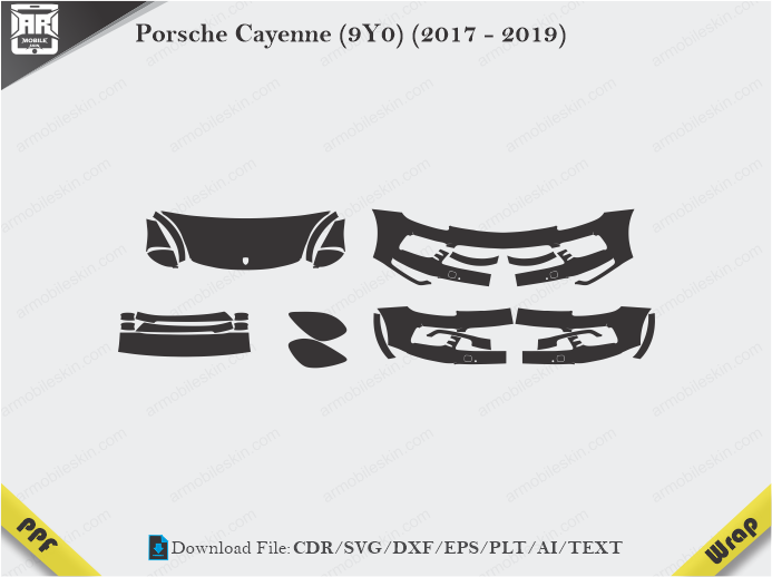 Porsche Cayenne (9Y0) (2017 - 2019) Car PPF Template