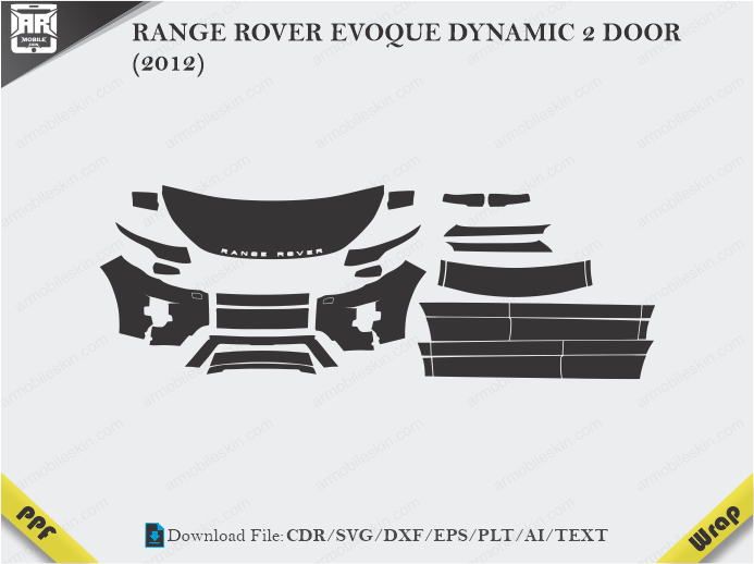 RANGE ROVER EVOQUE DYNAMIC 2 DOOR (2012) Car PPF Template