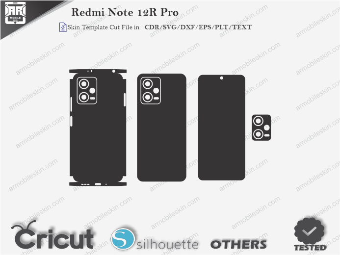 Redmi Note 12R Pro Skin Template Vector