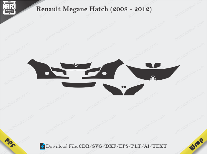 Renault Megane Hatch (2008 - 2012) Car PPF Template