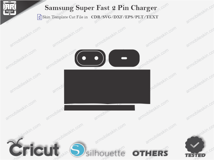 Samsung Super Fast 2 Pin Charger Skin Template Vector
