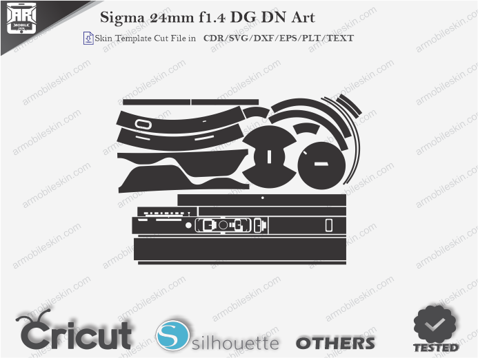 Sigma 24mm f1.4 DG DN Art Skin Template Vector