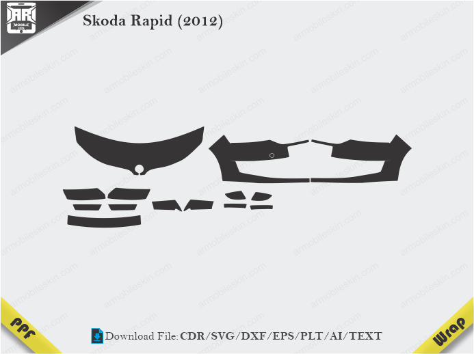 Skoda Rapid (2012) Car PPF Template