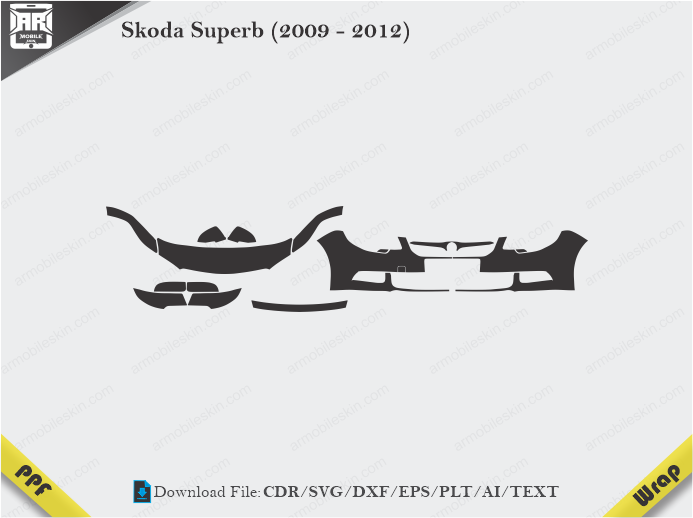 Skoda Superb (2009 – 2012) Car PPF Template