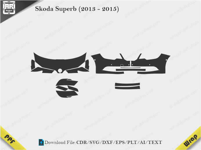 Skoda Superb (2013 - 2015) Car PPF Template