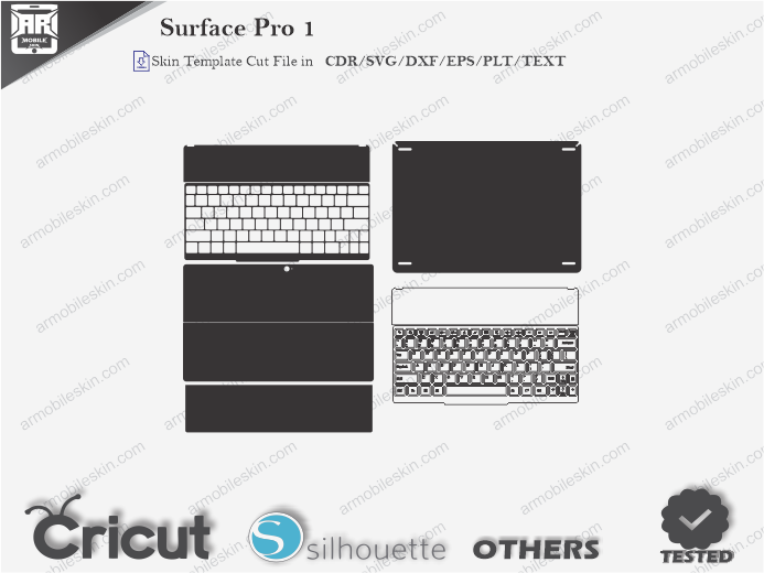 Surface Pro 1 Skin Template Vector