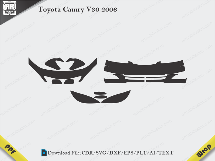 Toyota Camry V30 2006 Car PPF Template