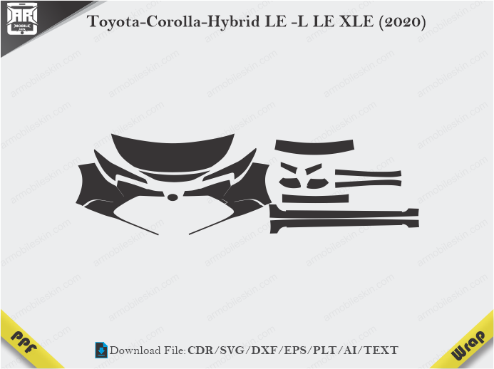 Toyota-Corolla-Hybrid LE -L LE XLE (2020) Car PPF Template