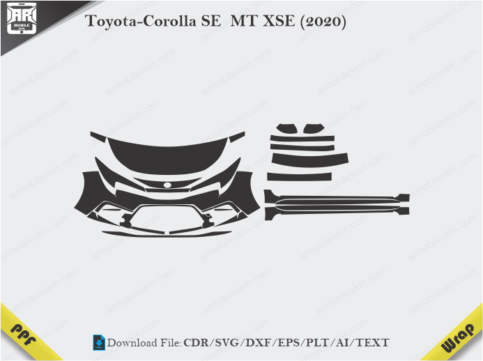 Toyota-Corolla SE MT XSE (2020) Car PPF Template