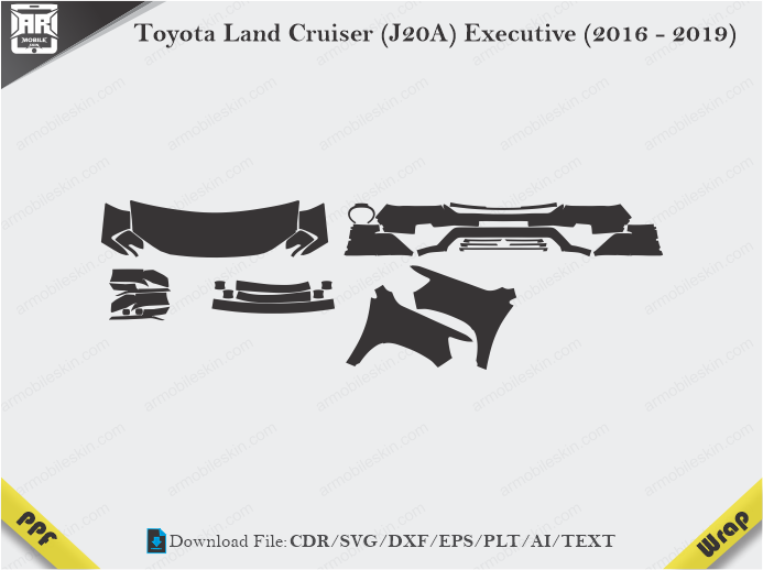 Toyota Land Cruiser (J20A) Executive (2016 - 2019) Car PPF Template