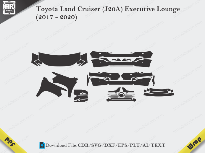 Toyota Land Cruiser (J20A) Executive Lounge (2017 - 2020) Car PPF Template