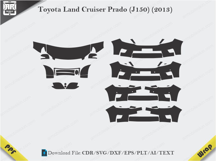 Toyota Land Cruiser Prado (J150) (2013) Car PPF Template
