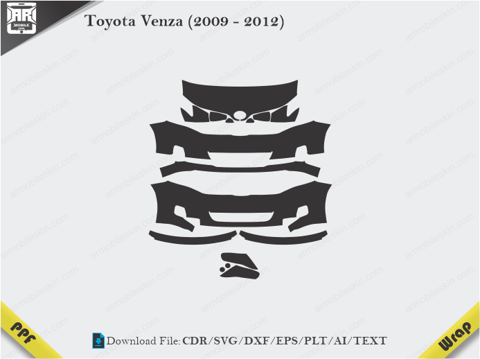 Toyota Venza (2009 - 2012) Car PPF Template