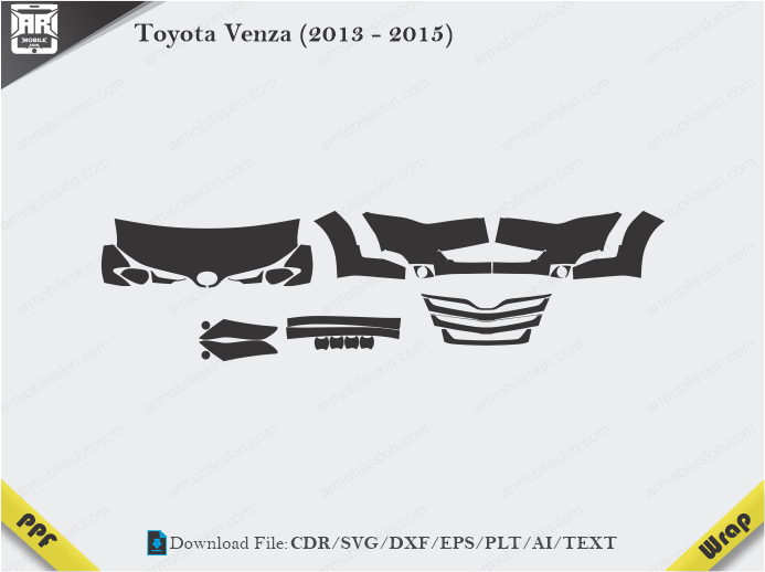 Toyota Venza (2013 - 2015) Car PPF Template