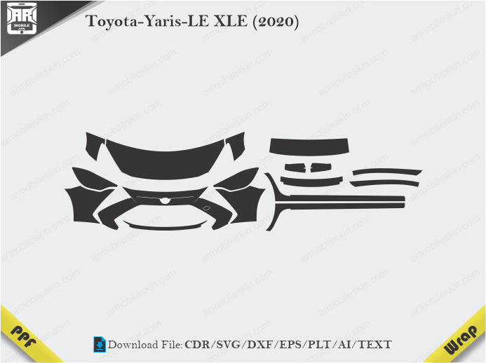 Toyota-Yaris-LE XLE (2020) Car PPF Template