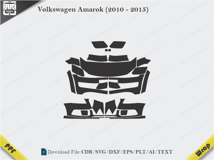 Volkswagen Amarok (2010 - 2015) Car PPF Template