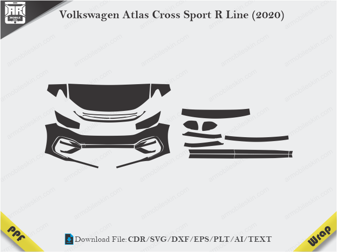 Volkswagen Atlas Cross Sport R Line (2020) Car PPF Template