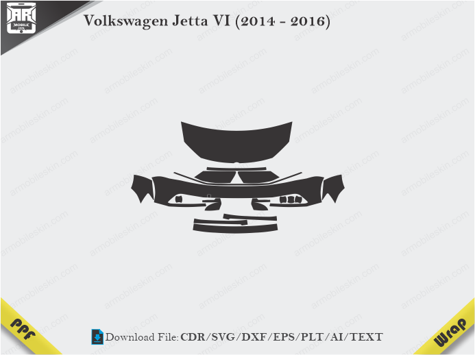 Volkswagen Jetta VI (2014 – 2016) Car PPF Template