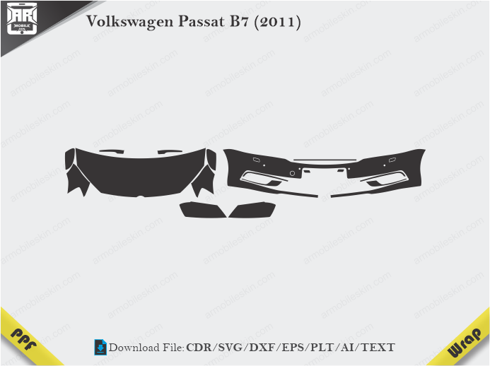 Volkswagen Passat B7 (2011) Car PPF Template