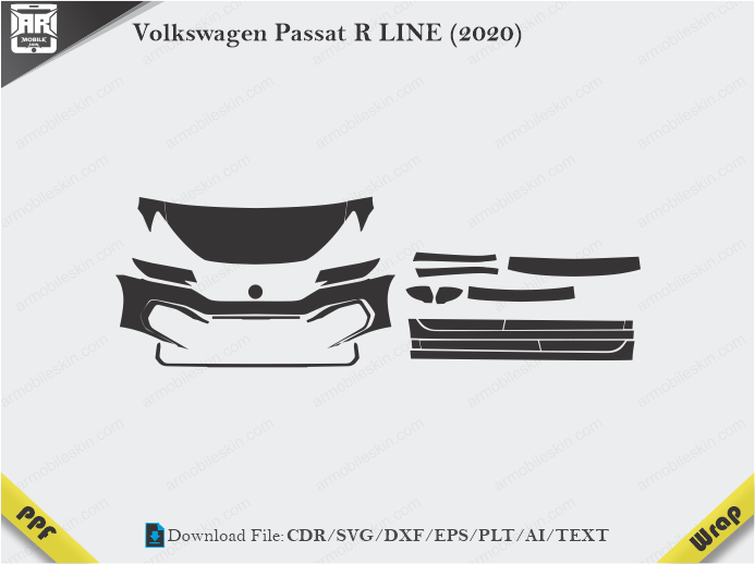 Volkswagen Passat R LINE (2020) Car PPF Template