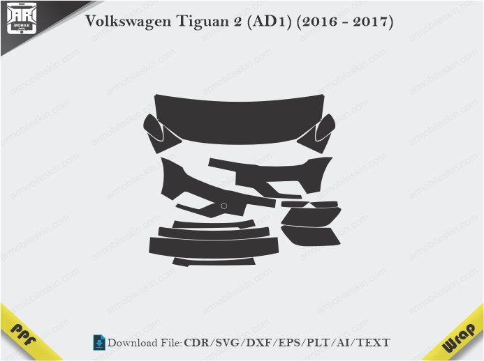 Volkswagen Tiguan 2 (AD1) (2016 - 2017) Car PPF Template