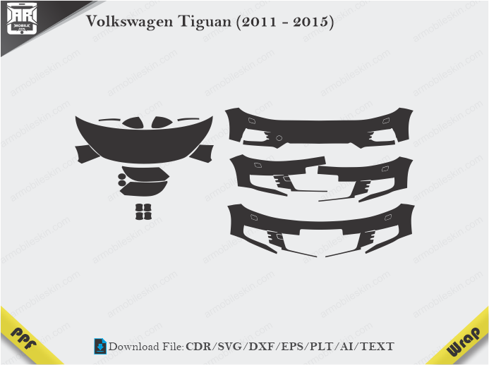Volkswagen Tiguan (2011 - 2015) Car PPF Template
