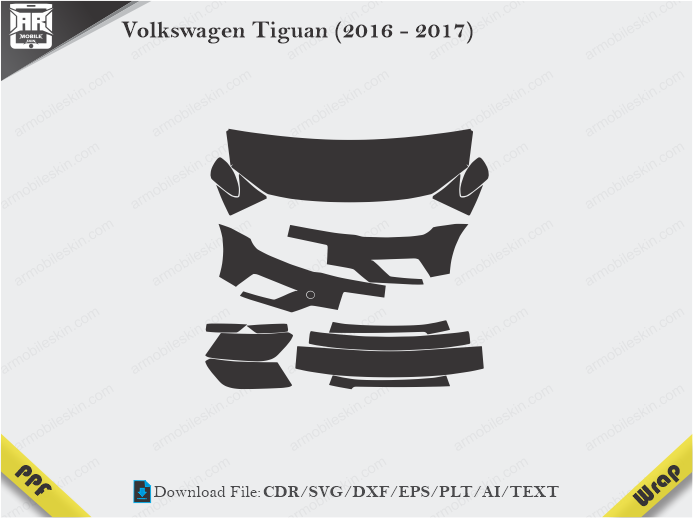 Volkswagen Tiguan (2016 - 2017) Car PPF Template