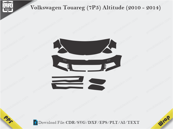 Volkswagen Touareg (7P5) Altitude (2010 - 2014) Car PPF Template