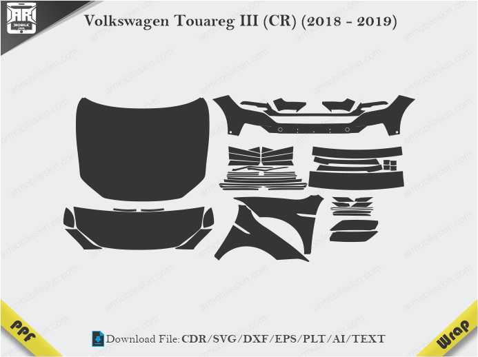 Volkswagen Touareg III (CR) (2018 - 2019) Car PPF Template