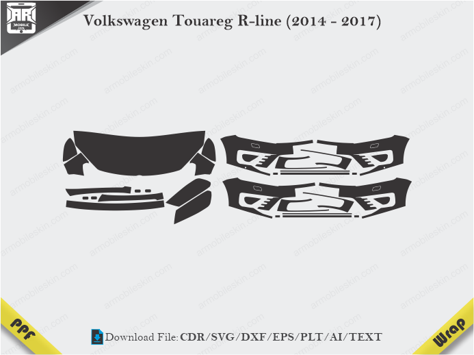 Volkswagen Touareg R-line (2014 - 2017) Car PPF Template
