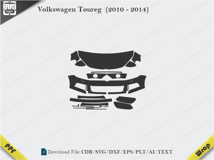 Volkswagen Toureg (2010 - 2014) Car PPF Template